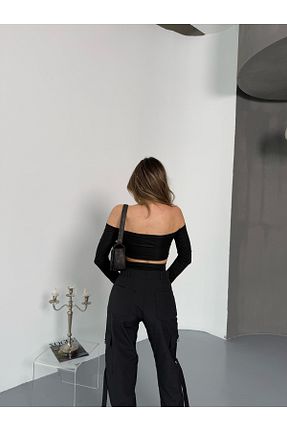 بلوز مشکی زنانه ساده Mandlyz - کد 869650622
