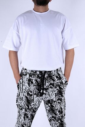تیشرت سفید مردانه اورسایز Karan Wear - کد 897197438