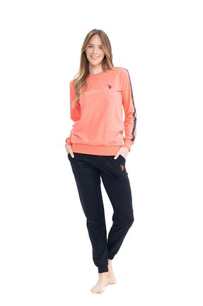 ست گرمکن صورتی زنانه پنبه ای U.S. Polo Assn. - کد 852256425