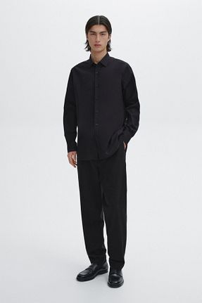 شلوار سرمه ای مردانه پنبه ای Massimo Dutti - کد 896587312