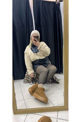 بوت / نیم بوت قهوه ای زنانه جیر TUBA TOPTAŞ - کد 897755067