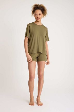 ست لباس راحتی خاکی زنانه ساده No52 HomeWear - کد 897780329