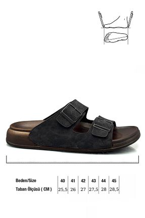 دمپائی مشکی مردانه چرم مصنوعی sermoda - کد 897756475