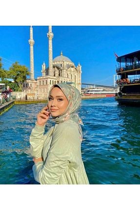 شال خاکی زنانه ویسکون akix - کد 898096196