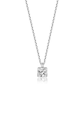 گردنبند استیل ( فولاد ) زنانه نقره Swarovski - کد 897771133