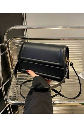 کیف دوشی مشکی زنانه چرم مصنوعی Detre - کد 897803707