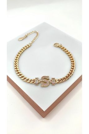 دستبند استیل (فولاد) طلائی زنانه استیل ضد زنگ Belle - کد 861312517