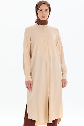 تونیک حجاب بژ زنانه ویسکون Tuğba - کد 898375605