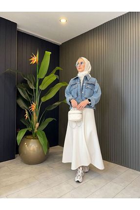 دامن حجاب سفید زنانه کلوش Yesui - کد 897806702