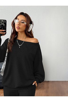 ست بالاتنه و پائین تنه مشکی زنانه بافت meren like your style - کد 897777878