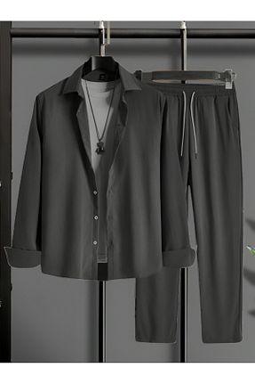 ست بالاتنه و پائین تنه مشکی زنانه بافت DWN WEAR - کد 897793156