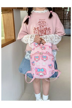 کیف مدرسه صورتی بچه گانه پارچه ای kuromi - کد 898073642