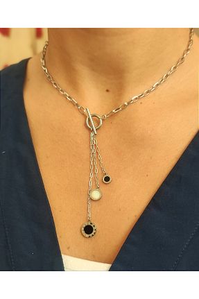 گردنبند استیل ( فولاد ) سفید زنانه استیل (فولاد) lpsankara - کد 897817986