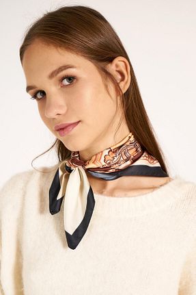 دستمال گردن قهوه ای زنانه پلی استر Axesoire - کد 57136806