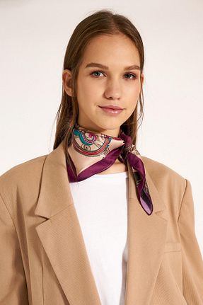دستمال گردن بنفش زنانه پلی استر Axesoire - کد 57137630