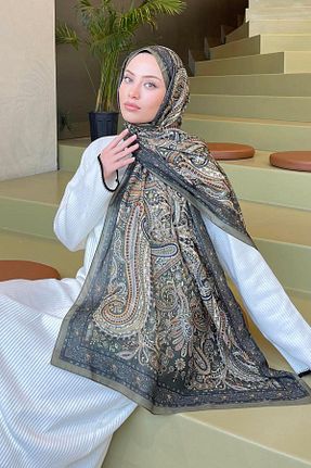شال خاکی زنانه پنبه ای lamelif.com - کد 897832543