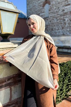 شال طوسی زنانه پنبه ای EVERMORE - کد 898652710