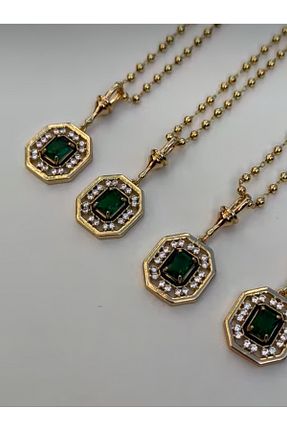 گردنبند استیل ( فولاد ) سبز زنانه استیل (فولاد) Butik - کد 897848160