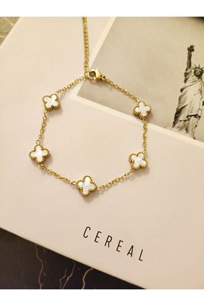 دستبند استیل (فولاد) سفید زنانه استیل (فولاد) Mara Bijuteri ve Aksesuar - کد 897849154