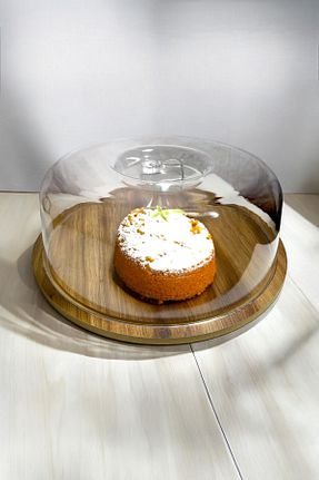 کاسه و بشقاب دکوراتیو نارنجی چوب holy - کد 897850473