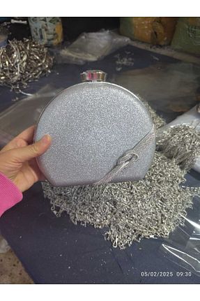 کیف مجلسی طوسی زنانه پارچه ای lowell home - کد 897870457