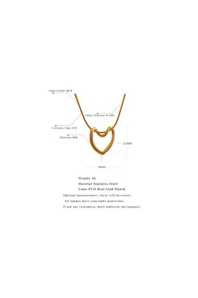 گردنبند استیل ( فولاد ) طلائی استیل ضد زنگ Atölye Eliz - کد 897863927