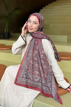 شال زرشکی زنانه lamelif.com - کد 897883851