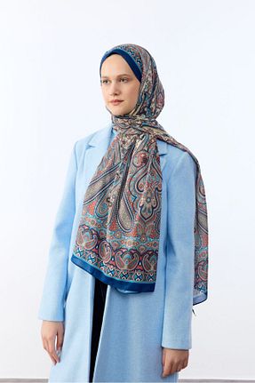 شال سرمه ای زنانه پنبه ای LYDIA SCARF - کد 897881862