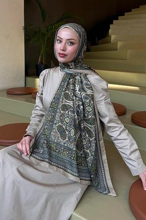شال سبز زنانه پنبه ای lamelif.com - کد 897883641