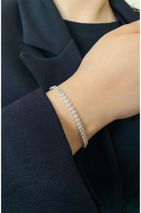 دستبند جواهر زنانه زیرکن DEMOKAN - کد 841121707
