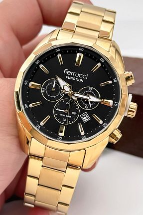 ساعت مچی طلائی مردانه 44 میلی متر Ferrucci - کد 277627924