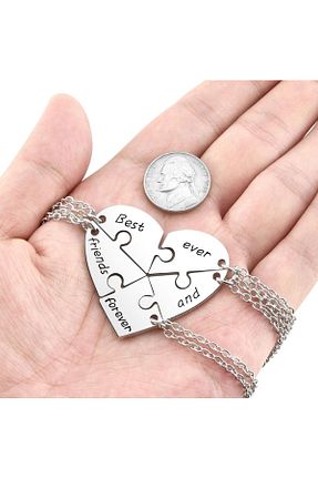 گردنبند استیل ( فولاد ) طوسی استیل ضد زنگ Yıldız Accessory - کد 897891334
