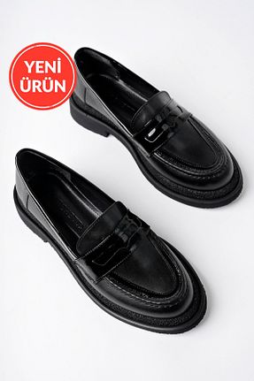 کفش لوفر مشکی زنانه چرم مصنوعی Marshetta Shoes - کد 898525558