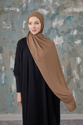 شال قهوه ای زنانه کرپ Differenza - کد 73443851