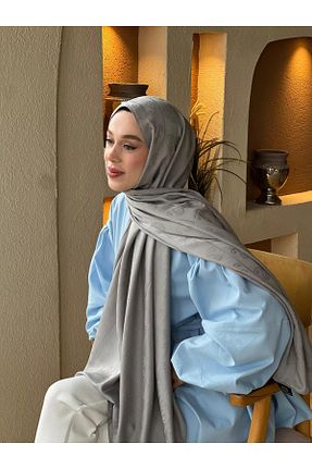 شال طوسی زنانه Modakaşmir - کد 897897763