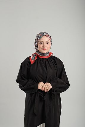 روسری نارنجی چاپی Giverny - کد 897894514