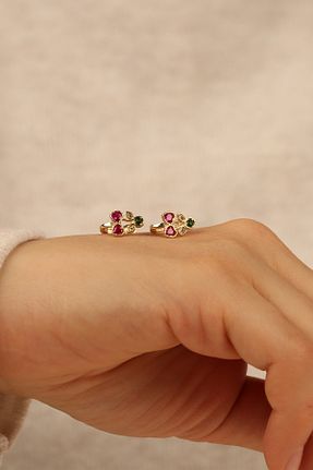 گوشواره طلا طلائی بچه گانه 8 عیار Çgk Çiğdem Gürel Kuyumculuk - کد 898534416