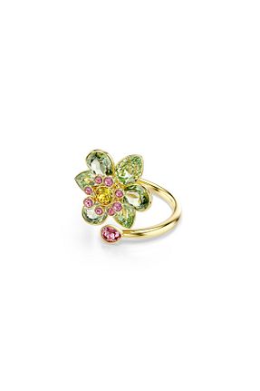 انگشتر جواهر قهوه ای زنانه رودیوم Swarovski - کد 897900944
