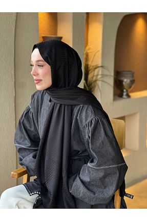 شال مشکی زنانه ابریشم Modakaşmir - کد 897896919