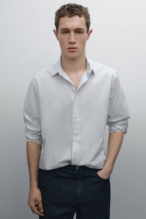 پیراهن سفید مردانه رگولار Massimo Dutti - کد 897903556