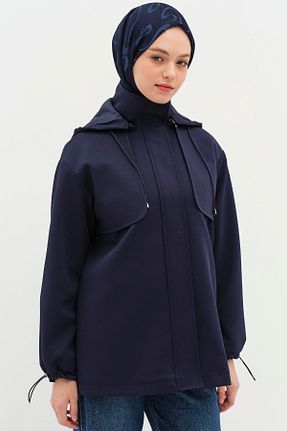 کاپشن حجاب سرمه ای زنانه رگولار Tuğba - کد 897901897