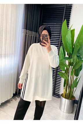 سوئیشرت حجاب سفید زنانه %100 پنبه Puane - کد 897897140