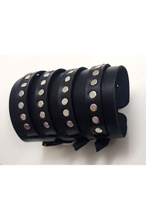 دستبند جواهر مشکی زنانه چرم aysefe - کد 897897686