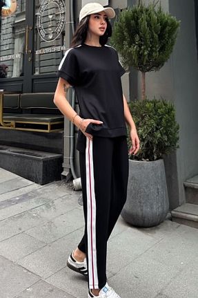 ست بالاتنه و پائین تنه مشکی زنانه بافتنی Ded COLLECTION - کد 897894746