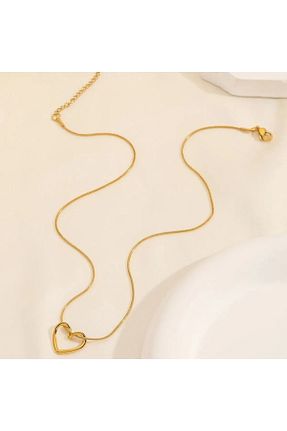 گردنبند جواهر زرد زنانه برنجی Aslı Gold - کد 897899091