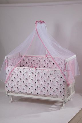 ست لحاف و روکش لحاف و روکش بالش کودک و نوزاد صورتی پنبه ای BebeK on For - کد 898127383