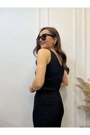 بلوز مشکی زنانه ساده Asu - کد 897903786