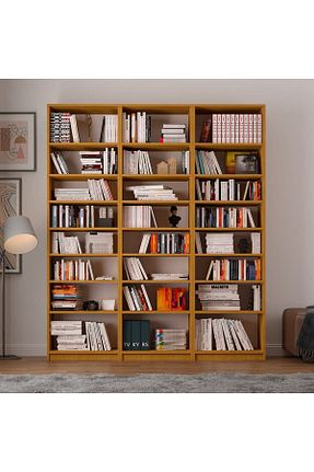 قفسه کتاب قهوه ای 205 cm Asra Trend - کد 266731812