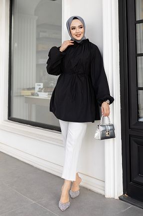 تونیک حجاب مشکی زنانه ویسکون LOCCO - کد 755515207