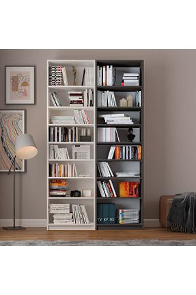 قفسه کتاب سفید 205 cm Asra Trend - کد 266730598